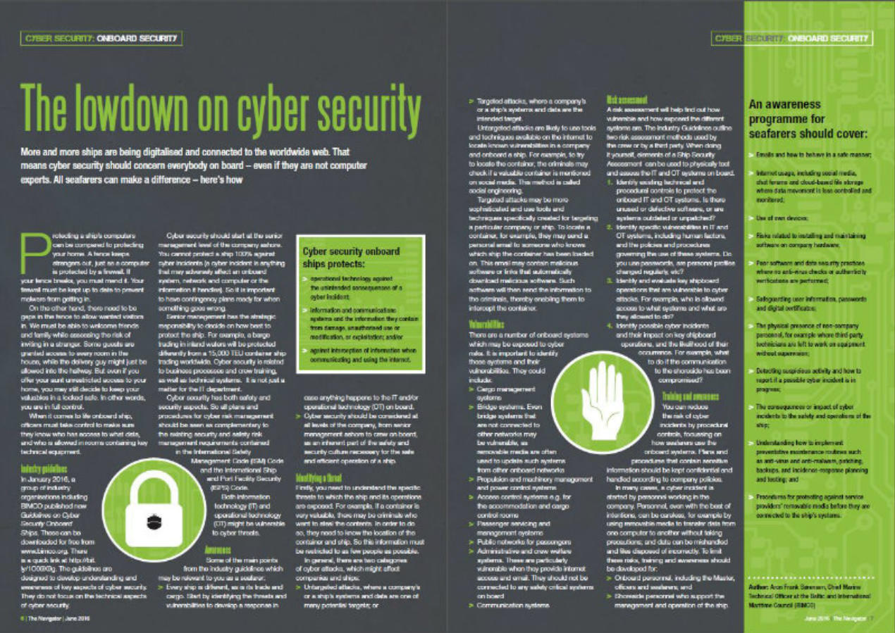 Cyber Security: Security onboard